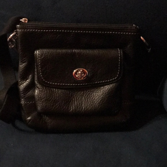 Small black leather crossbody bag - Picture 1 of 5